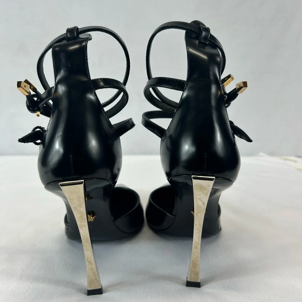VERSACE
Leather Ankle Strap Pumps - Picture 6 of 9